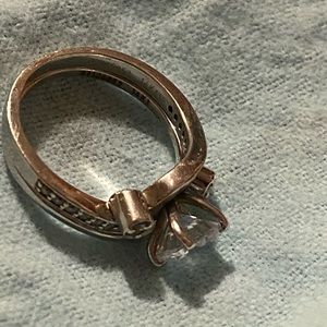 14k white gold wedding ring set